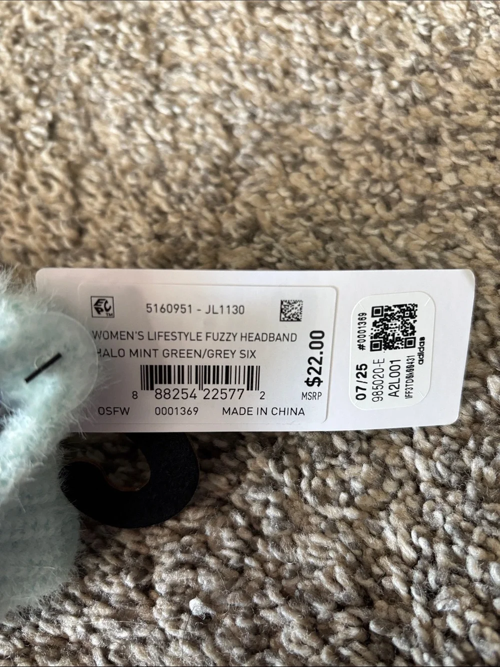 Adidas Lifestyle Fuzzy Headband NWT